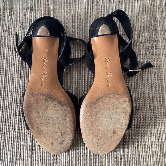 Robert Clergerie BarneysBlack Leather Rhinestone Strappy Sandals Shoes 6 - Picture 5 of 6